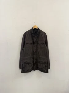 Zegna Herren Jacke schwarz Nylon mit Lederbesatz Größe XXL - Bild 1 von 21