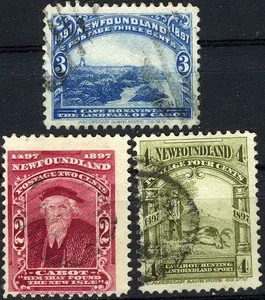 Neufundland 1897 Cabot Cape Bonavista Jagd gebraucht (SC# 62-64) - Bild 1 von 1