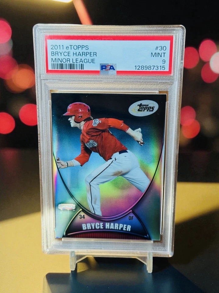 2011 Topps Bryce Harper RC Refractor Redemption Only PSA 9 ETopps Serial #11 - Image 1 of 3