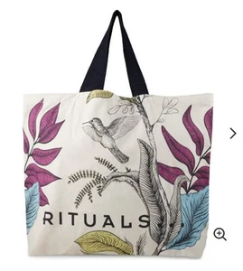 Rituals beach bag Large Graphic Cotton Strong Multicolour Beige Leafy Print - Imagen 1 de 2