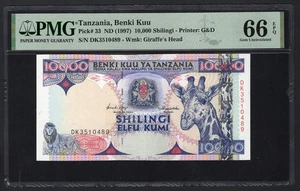 Tanzania 10000 Shilingi ND(1997) P33 Uncirculated Grade 66 - Picture 1 of 2