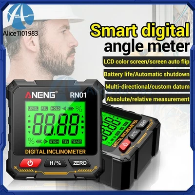 ANENG Magnetic Digital Level Box LCD Angle Finder Protractor Inclinometer Gauge - Image 1 of 4