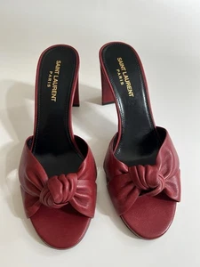 SAINT LAURENTBianca Leder-Sandalen (Slides) - Bild 1 von 9
