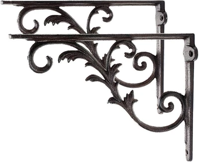 Staffe per Mensole in Ghisa, Resistenti, Antiruggine, Robuste, Ad Angolo Retto D - Immagine 1 di 4