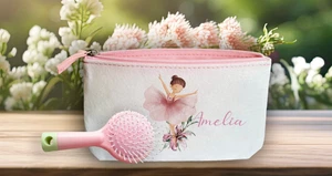 BOLSO DE MAQUILLAJE Guirnalda Floral Niña Flor Nupcial Personalizado, Bolsa Boda Única - Imagen 1 de 2