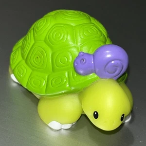 Fisher Price Little People Green Turtle Purple Snail Back Ark Zoo - Picture 1 of 2