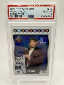 MARC GASOL Rookie Card 2008-09 Topps Chrome Refractor #212 PSA 10 GEM Mint RC - Picture 1 of 3