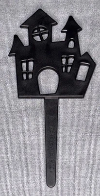 Set of 12 Black Haunted House Cupcake Cake Toppers Halloween Decoration Picks - Image 1 of 4