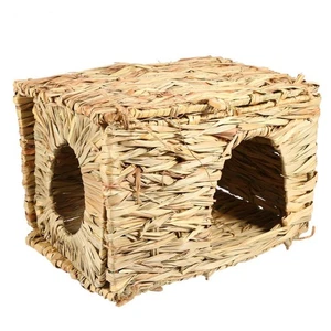Folding House Grass Woven Hanging Nests -friendly Bed Hamster - Bild 1 von 6