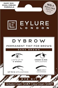 Eylure Dybrow Permanent Tint for Brows Dye Kit Dark Brown - Picture 1 of 2