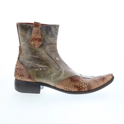 Botas de vestir informales Ghost Atollo 2356 para hombre de cuero marrón con cremallera Foto 1 de 4