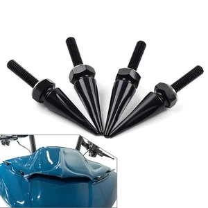 Schwarze Windschild Spike Schrauben für Harley Road Glide 2015+ - Bild 1 von 10