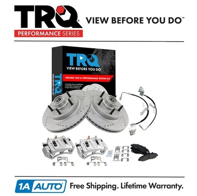 Kit de pastillas de freno delanteras y rotor TRQ Performance para Ford F-150 1997-1998 Foto 1 de 4