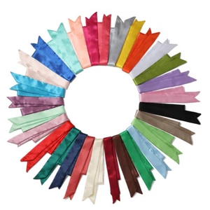 Skinny Scarves Small Silk Scarf Satin Ribbon Neck Tie 1PCS DIY Simple Style - Picture 1 of 53