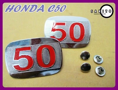 Fit Honda C50 C100 C102 CA102 CA100 Side Cover Emblem 1 Pair   **sa3508** Foto 1 de 4