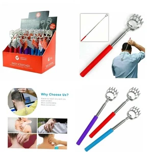 Portable Extendable Bear Claws Metal Back Scratchers,Rubber Handle Adults Gadget - Picture 1 of 30