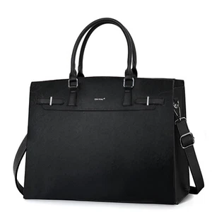 Damentaschen Schwarz Shopper Bürotasche Frauen Notebooktasche für 15,6" Laptop - Bild 1 von 7
