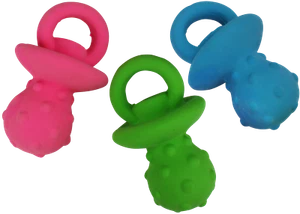 Lot Of 3 Multipet Latex Pacifier 4 Inch Small Dog Toy With Squeaker Soft - Picture 1 of 1