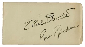 Tarjeta 3x5 firmada a mano "Popularized Piano Duo's" Ethel Bartlett & Rae Robertson - Imagen 1 de 1