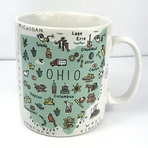 Ohio State Map Jumbo Extra Large 27 Oz Coffee Mug 222 Fifth My Place Midwest - Picture 1 of 5