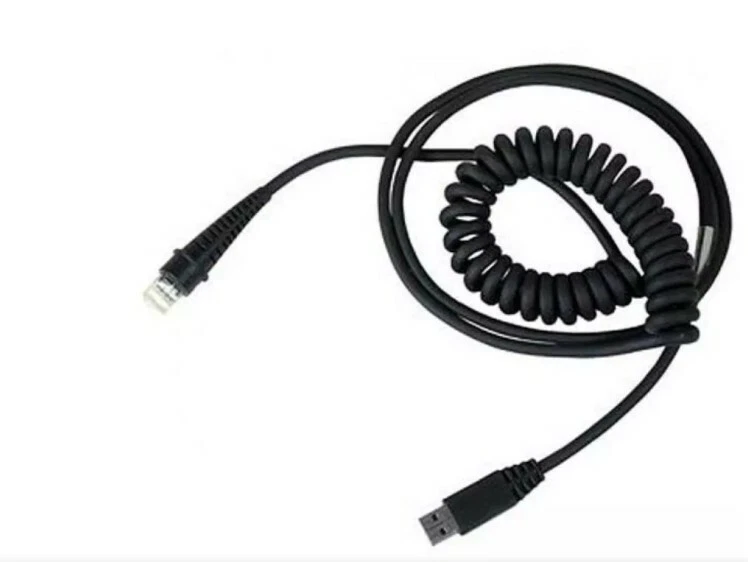Datalogic USB 8-0734-16 12 ft 3.66 m coiled type A USB cables power off terminal - Image 1 of 1