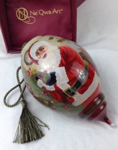 PRECIOUS MOMENTS NE'QWA ART 7171122 HAND PAINTED BLOWN GLASS ORNAMENT FREE SHIP - Picture 1 of 8