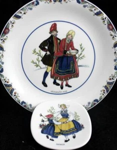 Disfraces nacionales suecos de Rorstrand plato de pan y mantequilla Pat Vastergotland - Imagen 1 de 6