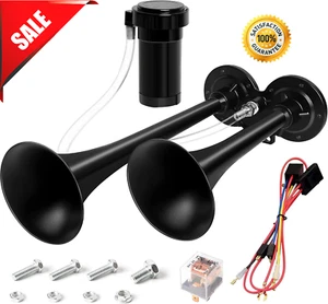 Kit de bocina de aire de 12 V súper fuerte compresor para bocina de aire doble - Picture 1 of 7