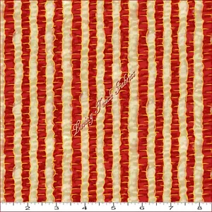 Q.T #23944-R "JOLLY OLD ST. NICK" CHRISTMAS STRIPED FABRIC PRICED PER 1/2 YD - Picture 1 of 3