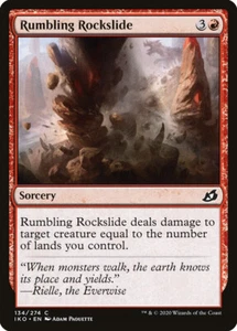 MTG Magic IKO Ikoria - 1x EN NM 134 C Rumbling Rockslide - Picture 1 of 1