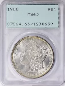 1900 P PCGS MS63 Rattler OGH Morgan Silver Dollar BU Lustrous FREE SHIPPING! - Picture 1 of 5