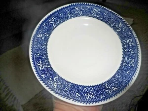 Blau & Weiß Transferware Kaffee Tee Untertasse Schale Unmarkiert Blätter Beeren Vintage - Bild 1 von 7