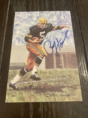 Paul Hornung Signed Goal Line Art Card Green Bay Packers Beckett Authenticated - Image 1 of 2