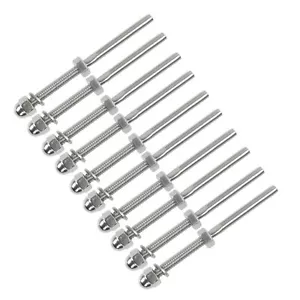 Accesorios de extremo tensor roscado de acero inoxidable T316 20 piezas barandilla de cable de 3/16" - Imagen 1 de 6