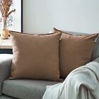 Top Finel 20X20 Decorative Throw Pillow Cases-Soft Chenille 20"X20" Coffee