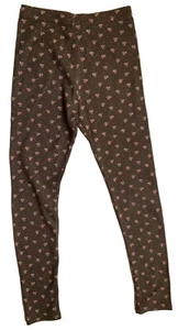 Gymboree Girls Leggings Size 7 Brown Pink Floral PARK CITY LUXE - Picture 1 of 5