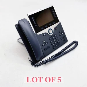 Cisco 8841 VoIP IP Color LCD Display Charcoal Business Phone CP-8841-K9 Lot 5 - Photo 1/6