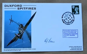 DUXFORD SPITFIRES 1988 COVER SIGNED BY LAC R G EVANS RAF DUXFORD 1941 - Picture 1 of 3