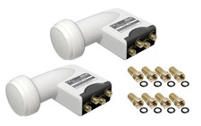 2x LNB Quad 0,1dB BEST Germany DIGITAL für 4 Teilnehmer Full HD SAT Kopf 4K UHD