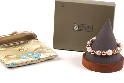 Pulsera Honora Collection Multicolor Perlas Cultivadas Ming Mini Bolsa Floral con Cremallera Foto 1 de 4