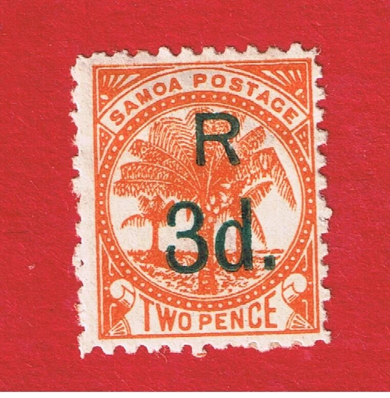Samoa #25  MVFH OG     Surcharge    Free S/H - Image 1 of 1