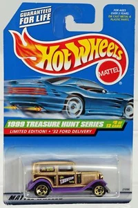 Hot Wheels 1932 Ford Delivery 1999 Treasure Hunt Series - 21096 NRFP Gold/Purple - Picture 1 of 4