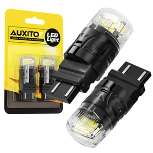 White 3157 3156 T25 LED Reverse Signal Turn Blinker Parking DRL Light Bulbs NEW - Picture 1 of 11