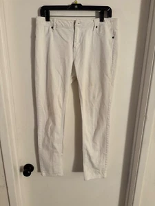 Women "d.jeans"" white zip up, straight jeans. Size 12 - Picture 1 of 3