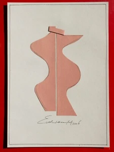 Karl Menzen (Bildhauer Berlin 1950-2020) Original Collage Zeichnung Skulptur - Bild 1 von 1