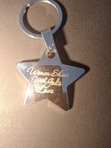 Silberfarbener Schlüsselanhänger - "Frauen glänzen mit Gottes Liebe" - Bild 1 von 3