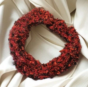 Womens Red Handmade Scarf Fall Fashion 64" Long X 4.5" Wide Excellent Cond. - Picture 1 of 4