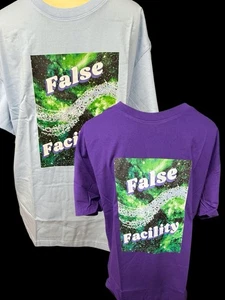 Falsche Einrichtung Band Konzert T-Shirt Set blau lila Baumwolle Erwachsene Größe Small neu - Bild 1 von 6