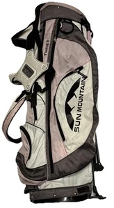 Ladies Sun Mountain Three 5 Stand Carry Bag 6-Way EZ-Fit Dual Strap White Pink - Picture 1 of 9