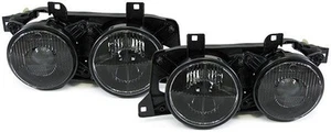 Hella dark style Headlights with Lense and Cross For BMW E34 - Picture 1 of 12